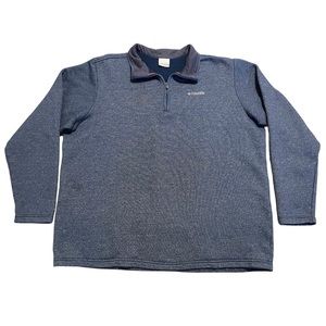 Columbia Men's Great Hart Mountain III Half Zip Collegiate Navy Heather Size 2XT